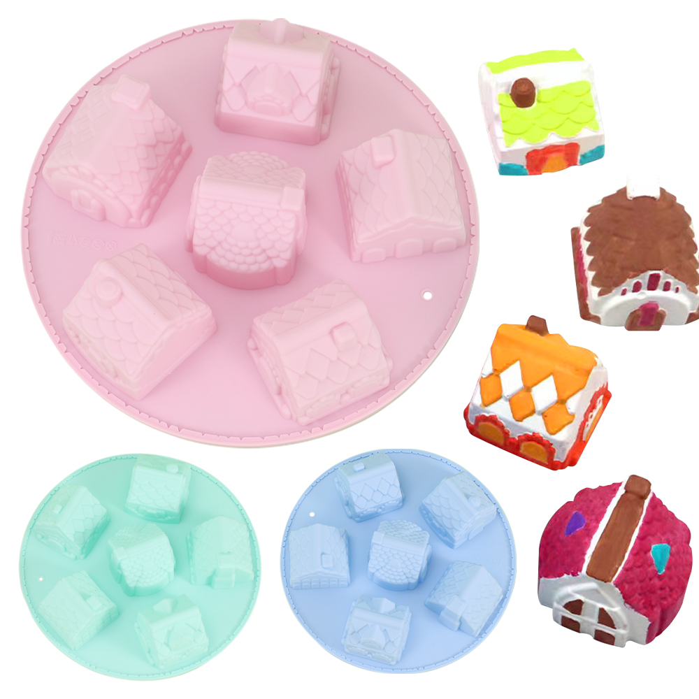 Home Fragrance Gingerbread - Gingerbread House Silicone Cake Mold, 6