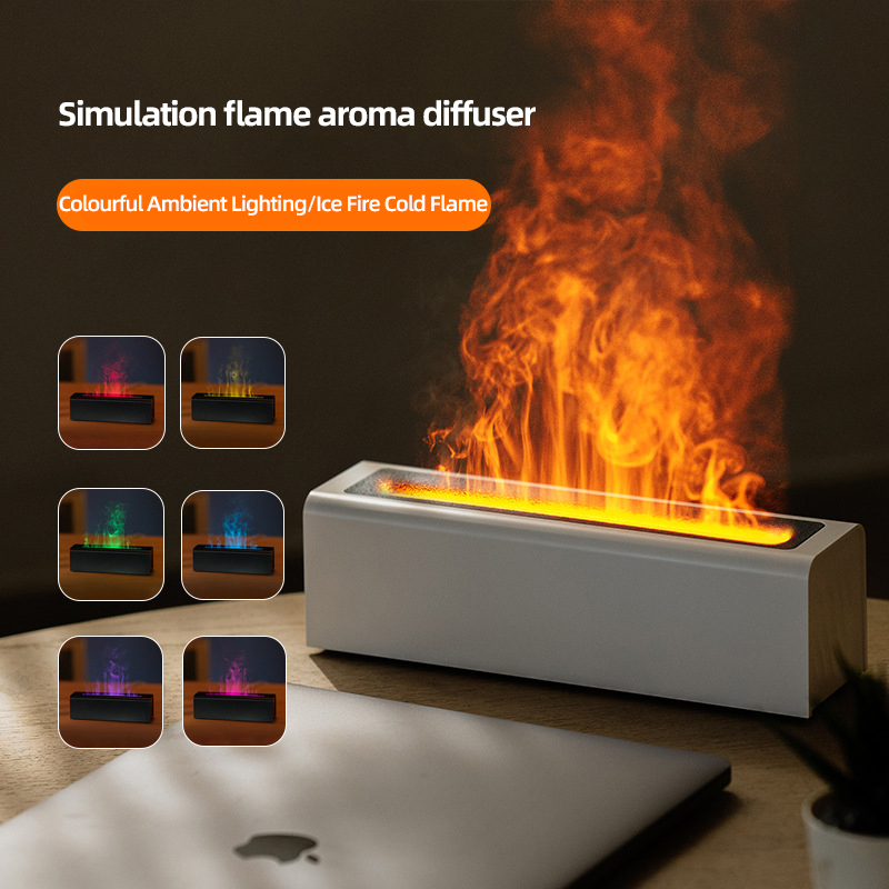 Home Fragrance Plug In - Simulação colorida difusor de chama usb