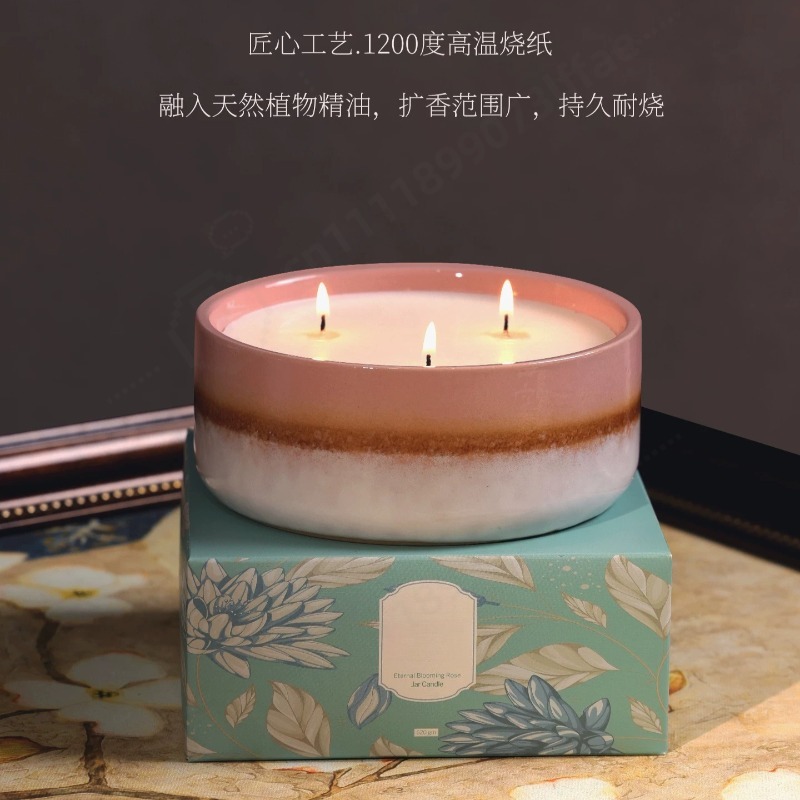 Home Fragrance Large - Vela Aromática em Pote Cerâmico Grande,