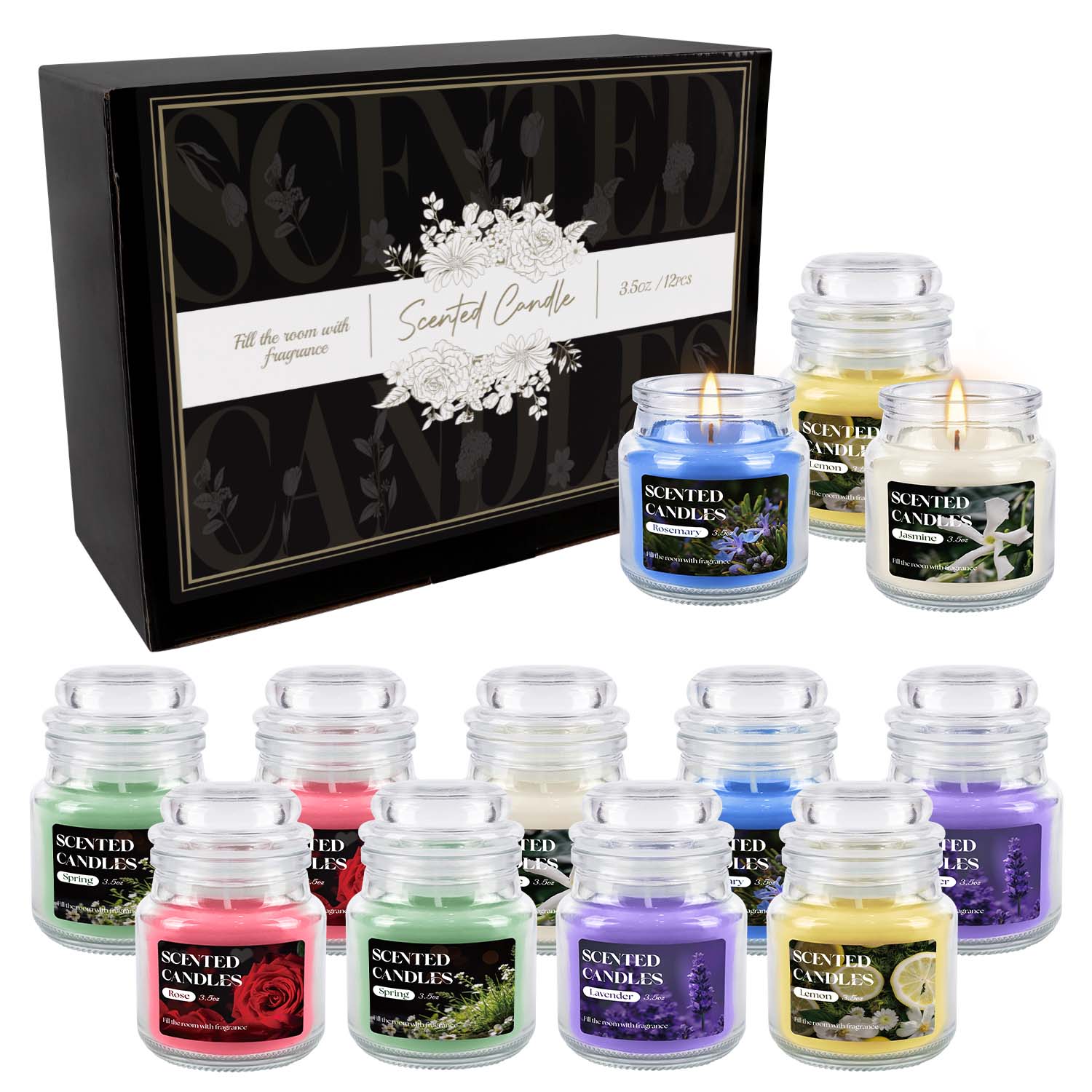 Fragrance Your Home - 12 peças de velas perfumadas com