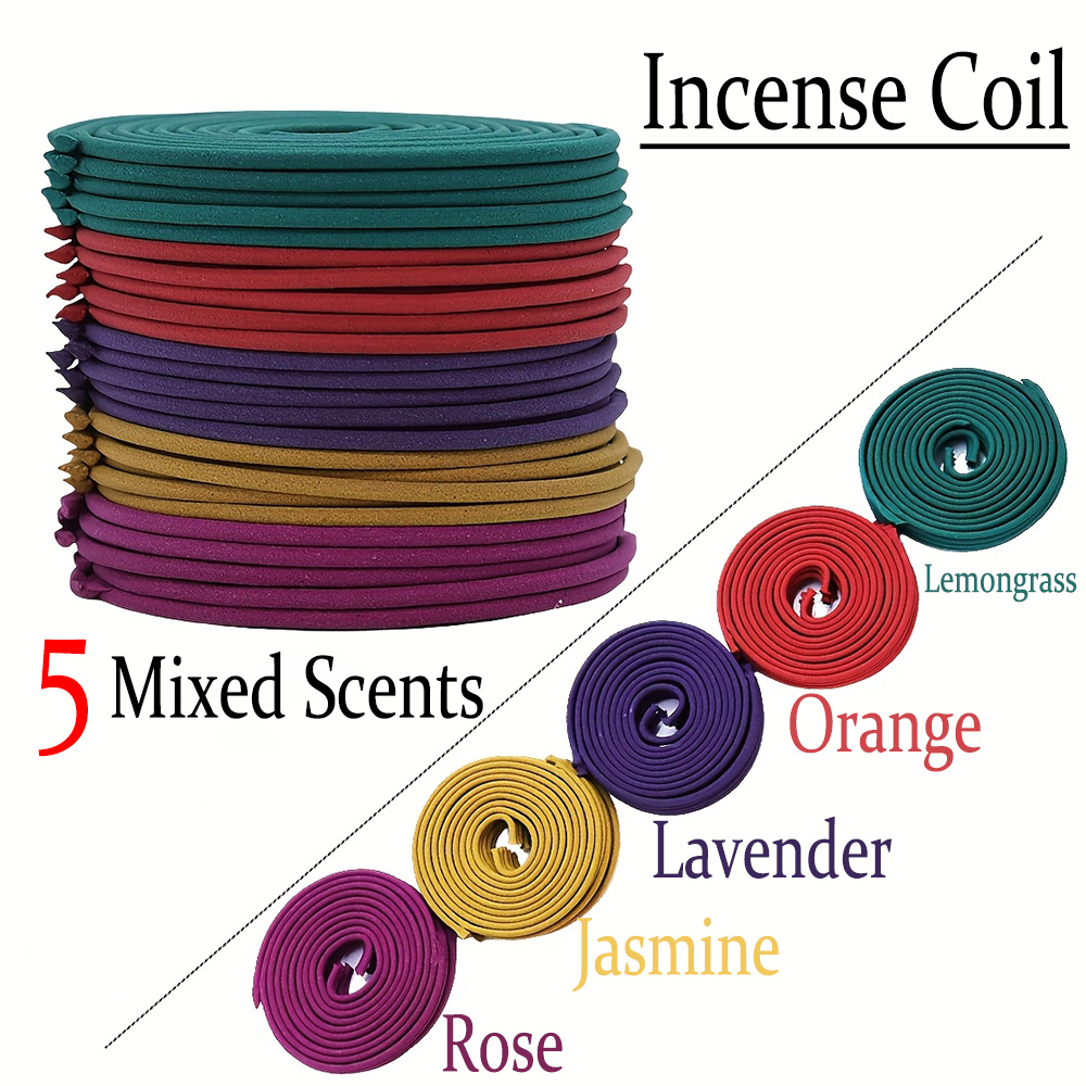 Home Fragrance Scented Candle - Conjunto misto de incenso espiral clássico