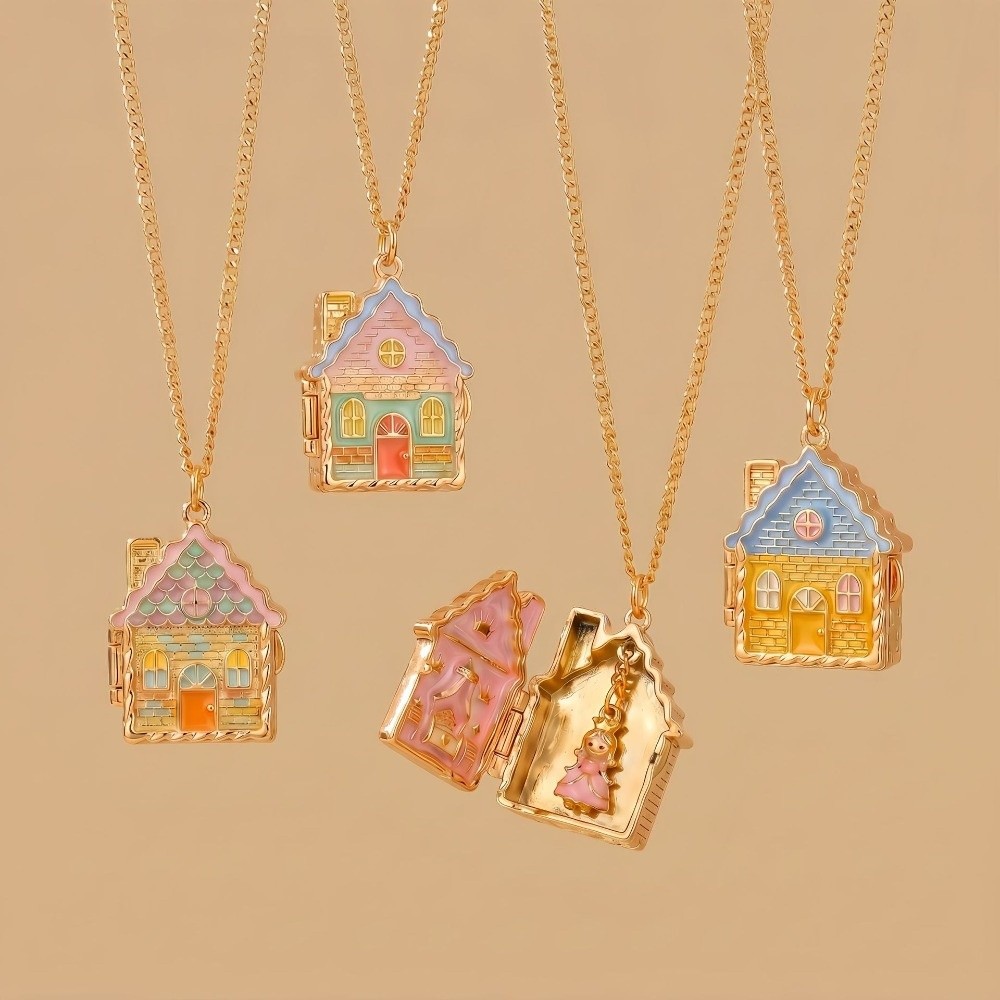 Home Fragrance Gingerbread - Colar Casa de Gengibre Colorida com