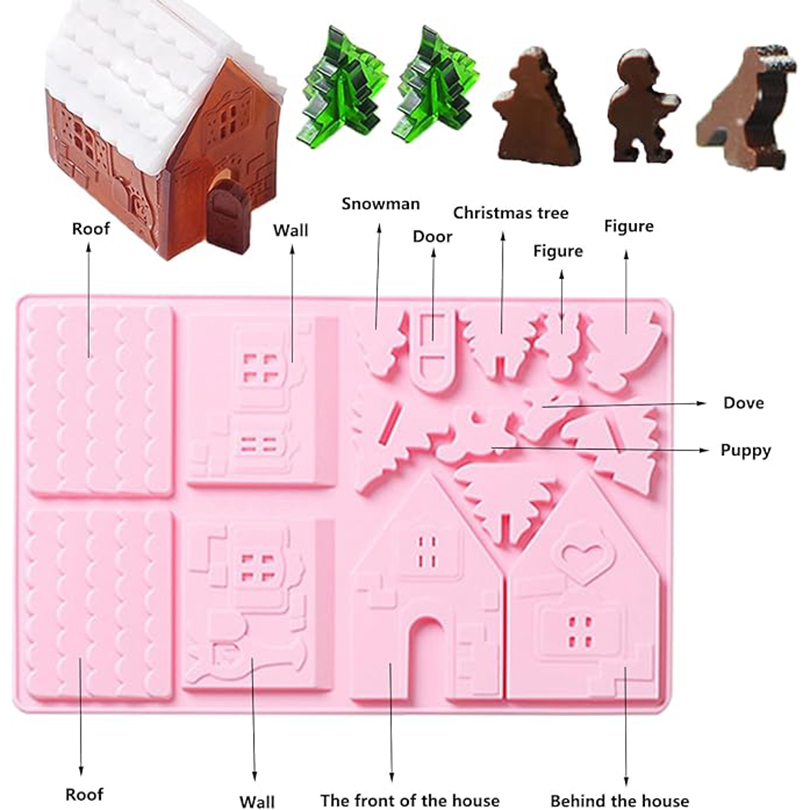 1pc casa de natal bloco de con - Home Fragrance Gingerbread avaliação e preço
