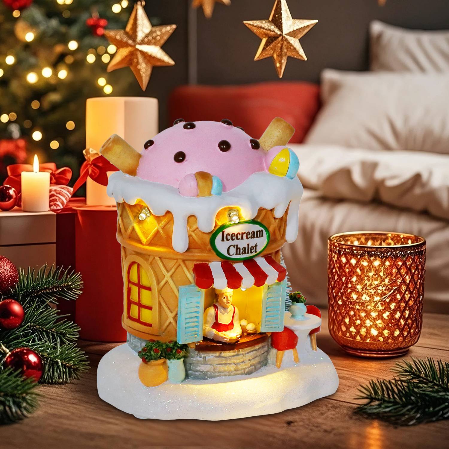 Ilumine a casa de vila de geng - Home Fragrance Gingerbread avaliação e preço