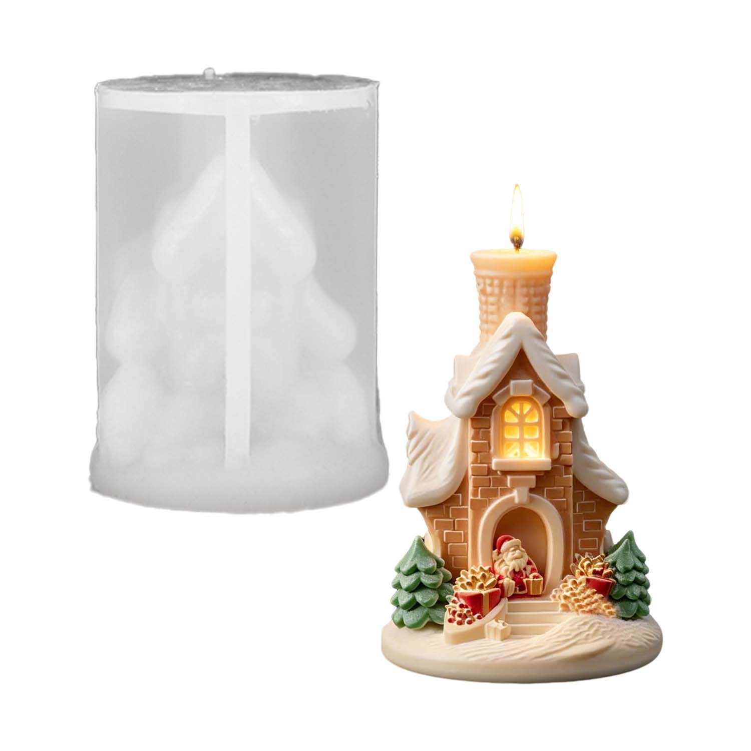 Molde de Silicone 3D Casa de N - Home Fragrance Gingerbread avaliação e preço