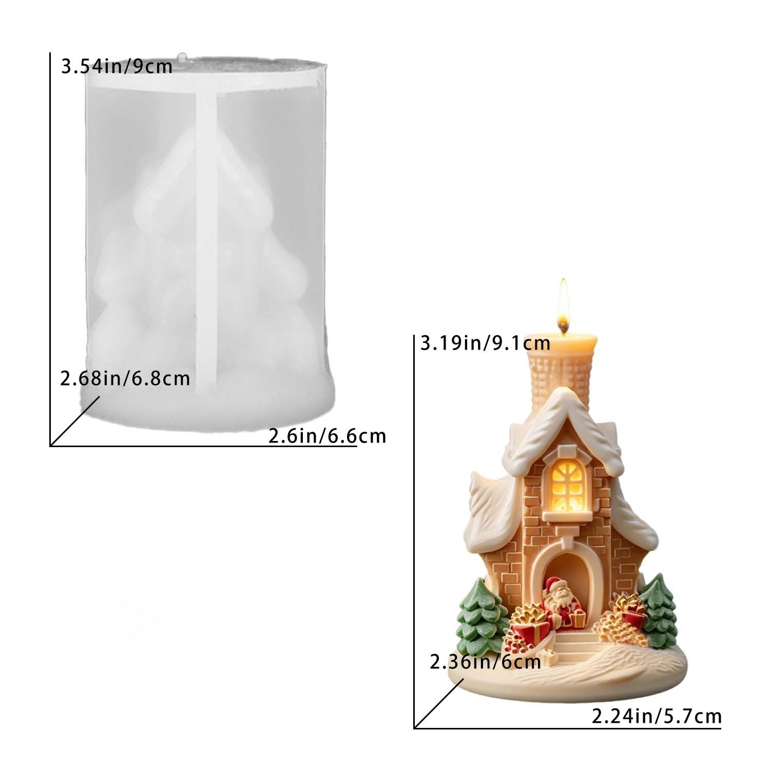 Molde de Silicone 3D Casa de N - Home Fragrance Gingerbread avaliação e preço
